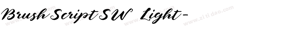 BrushScriptSW Light字体转换